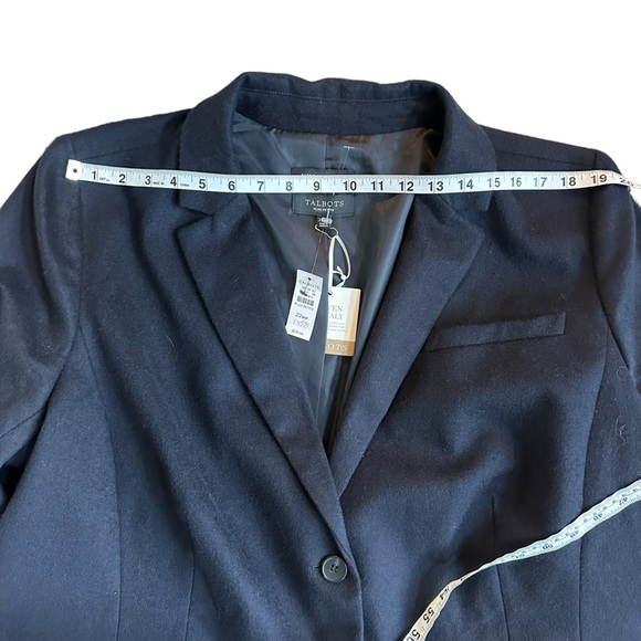 Talbots Womens Navy Blue Wool‎ Blend Two Button Blazer Size 22W NWT - Picture 9 of 15
